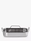 Le Creuset stainless steel roaster with non-stick rack, 35cm, UK version