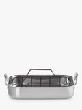 Le Creuset stainless steel roaster with non-stick rack, 35cm, UK version