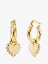 John Lewis LARNAUTI Gold Heart Hoop Earrings- Buy online at McGrocer