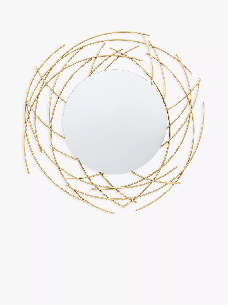Gallery Direct round wall mirror gold 99cm - British product