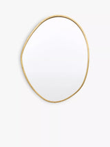 John Lewis Gallery Direct Chattenden Organic Free Form Metal Frame Wall Mirror, 90 x 70cm, Gold- Buy online at McGrocer