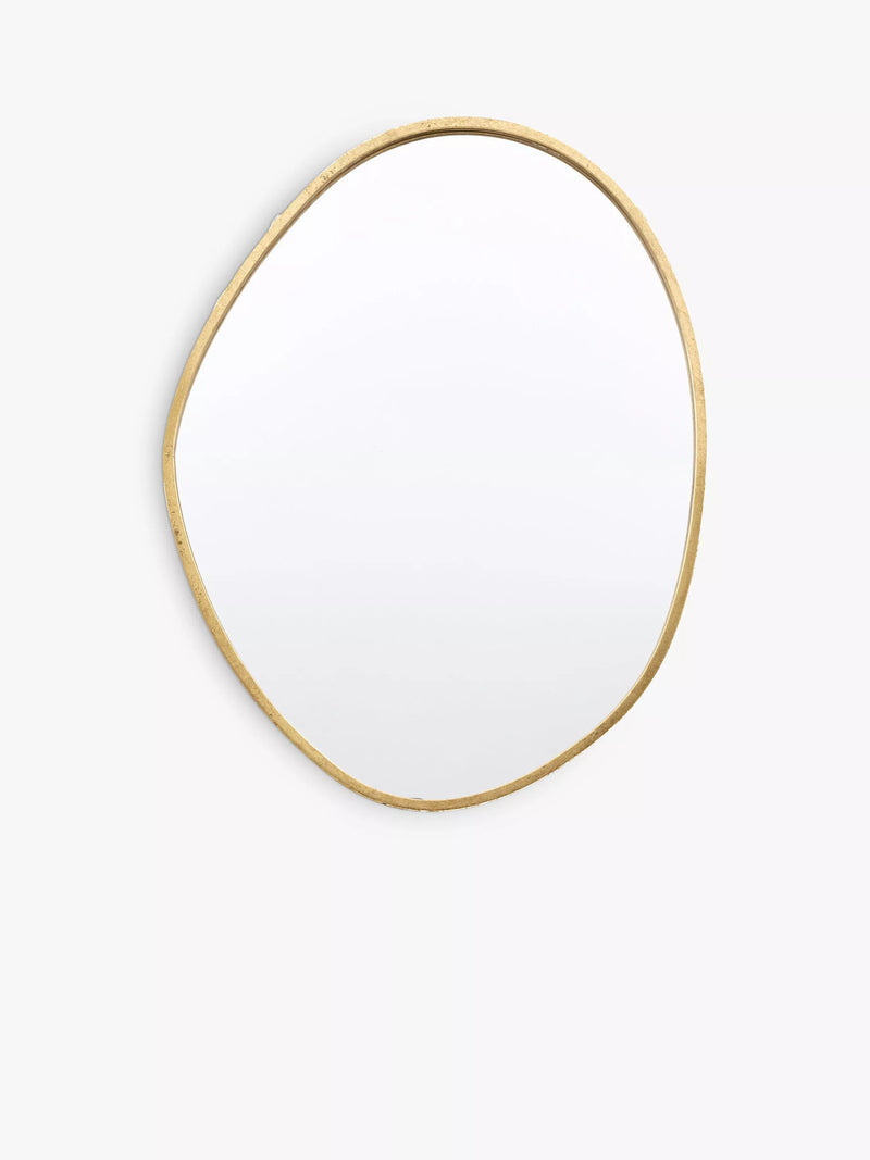 Gallery Direct wall mirror organic free-form gold 90x70cm, imported from the UK