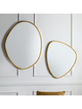 Gallery Direct wall mirror organic free-form gold 90x70cm, imported from the UK