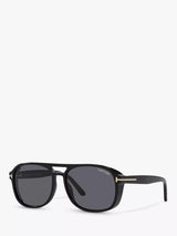 John Lewis TOM FORD TF1022 Rosco Men's Square Sunglasses Shiny Black/Grey- Buy online at McGrocer