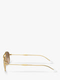 Ray-Ban oval sunglasses with gold frame and brown gradient lenses, imported from the UK