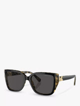 John Lewis Michael Kors Women's Acadia D-Frame Sunglasses, Black on Amber Tortoise/Grey- Buy online at McGrocer
