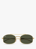 Ray-Ban oval sunglasses gold green 54mm - British product