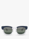 Ray-Ban RB0298S round sunglasses blue transparent frame 53mm, imported from the UK