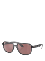 John Lewis Ray-Ban RB4414M Scuderia Ferrari Men's Polarised Irregular Sunglasses, Transparent Grey/Pink- Buy online at McGrocer