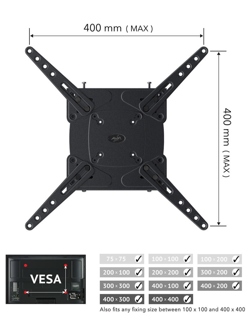 AVF tilting wall mount for 26-65 inch TVs - British product
