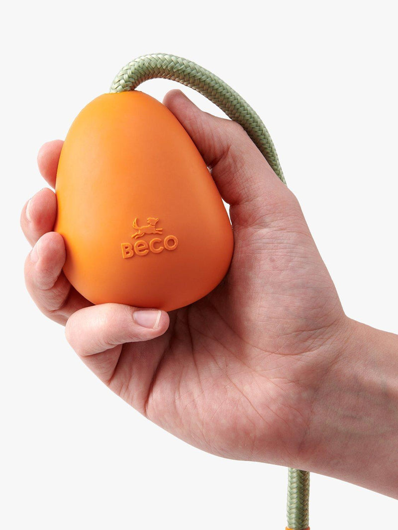 Beco Pets Slinger Pebble Dog Toy 138g Orange, imported from the UK