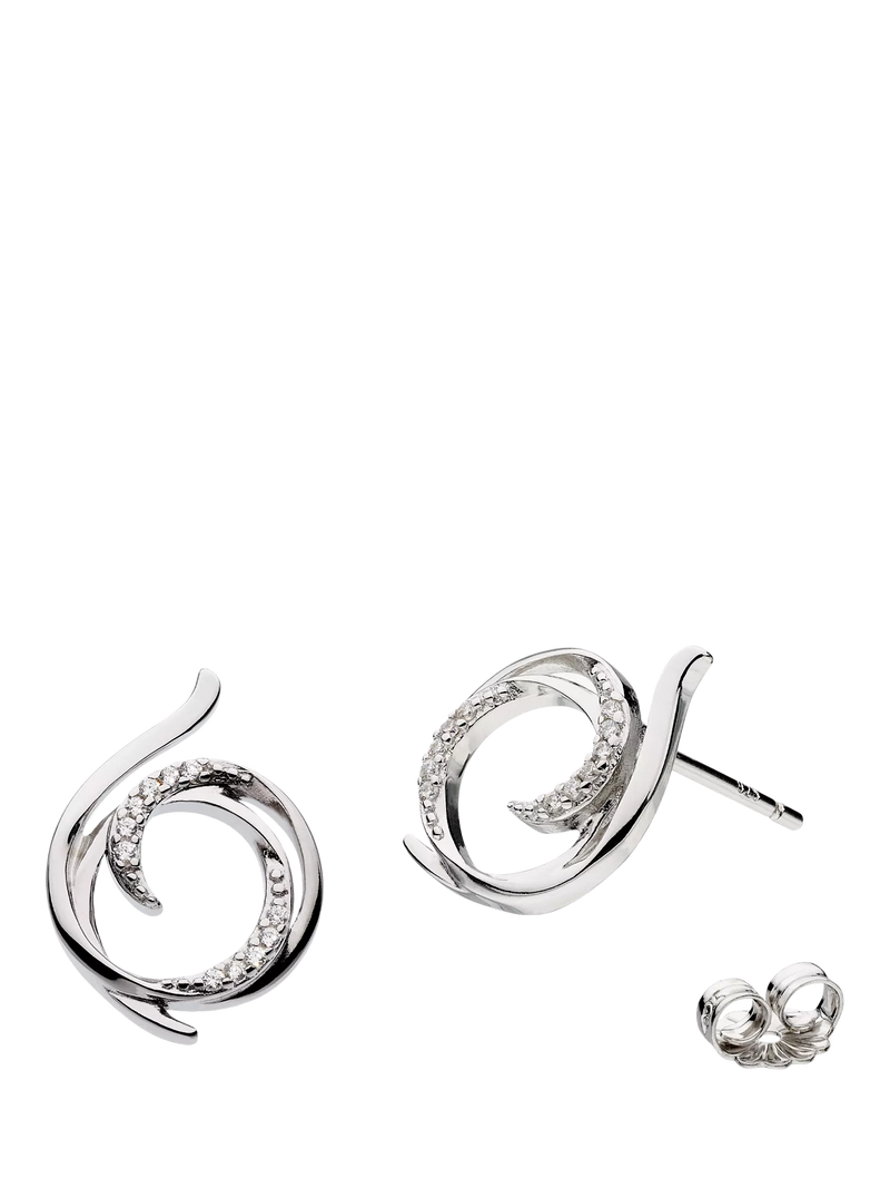 Kit Heath Helix cubic zirconia stud earrings (British brand)