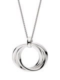 Kit Heath Bevel Trilogy silver pendant necklace 66cm, imported from the UK