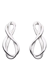 John Lewis Kit Heath Infinity Stud Earrings Silver- Buy online at McGrocer