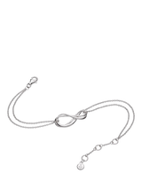 John Lewis Kit Heath Infinity Double Chain Bracelet, Silver, 17cm- Buy online at McGrocer