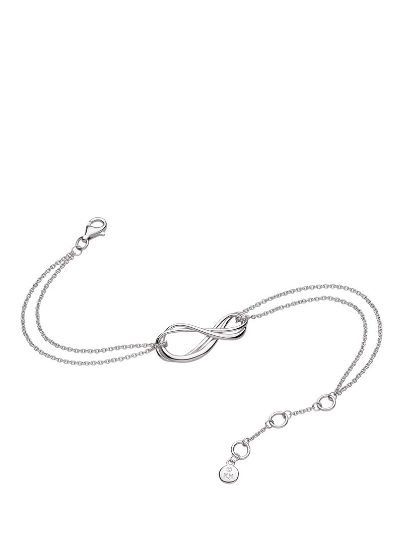 Kit Heath infinity double chain bracelet silver - British product