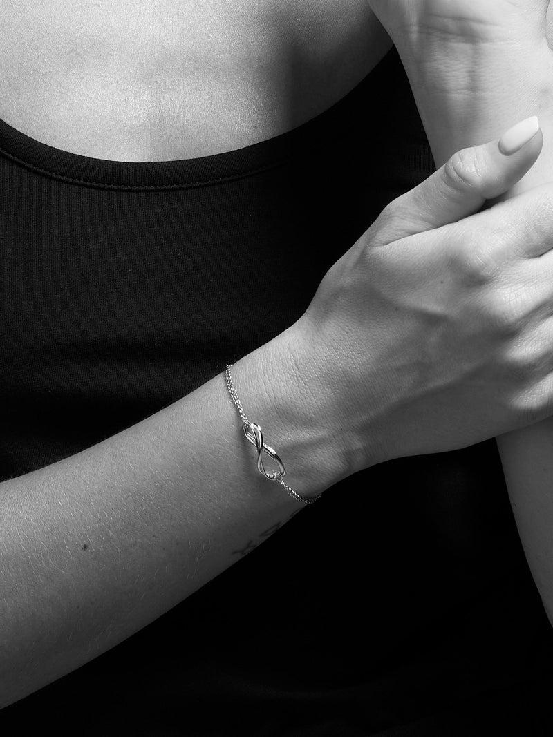 Kit Heath infinity double chain bracelet silver - British product