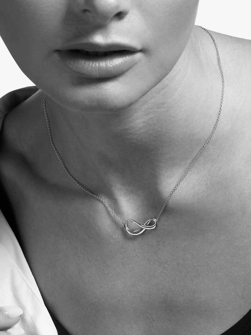 Kit Heath Infinity Pendant Necklace in silver (British brand)