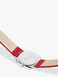 Mondaine Petite Cushion watch 31mm red vegan leather strap, imported from the UK