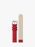 Mondaine Petite Cushion watch 31mm red vegan leather strap, imported from the UK