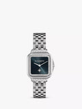Olivia Burton Grosvenor Square watch with sunray dial and crystal bracelet strap (British brand)