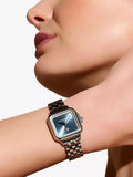 Olivia Burton Grosvenor Square watch with sunray dial and crystal bracelet strap (British brand)
