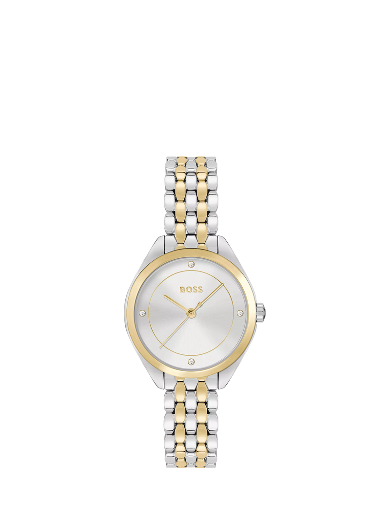 BOSS Mae women's bracelet watch silver dial polished case, UK version