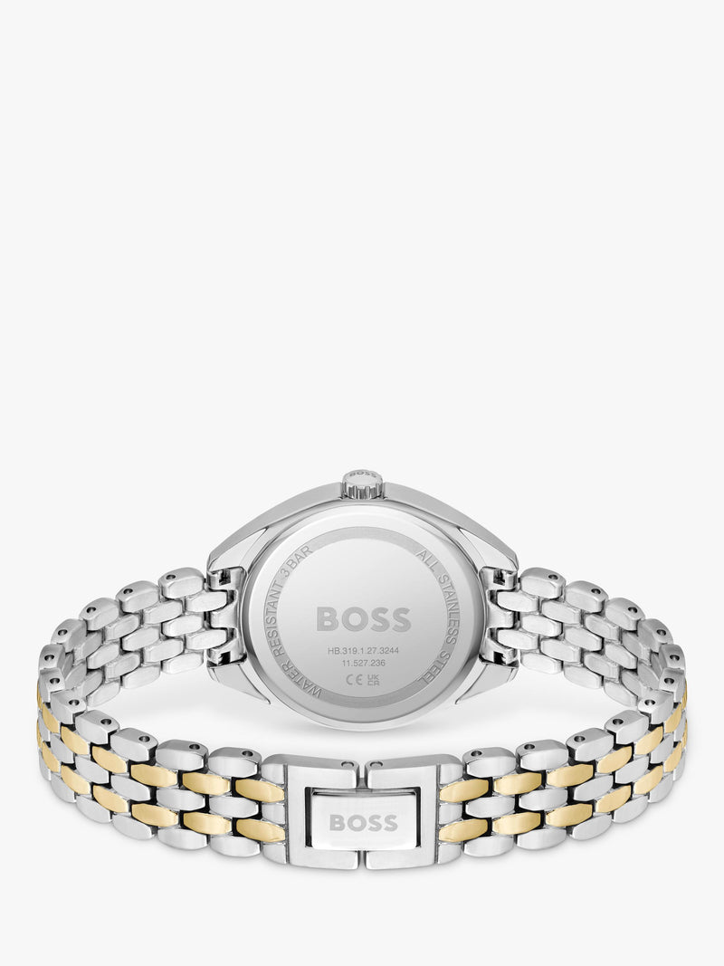 BOSS Mae women's bracelet watch silver dial polished case, UK version