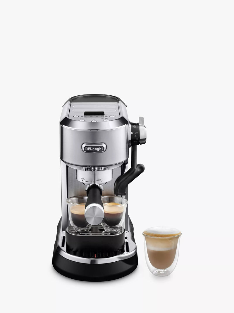 De'Longhi Dedica Maestro Plus silver coffee machine - British product