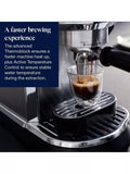 De'Longhi Dedica Maestro Plus silver coffee machine - British product