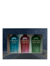 John Lewis Isle of Wight Distillery Mermaid Mini Gin Gift Set with Mermaid, Pink and Zest Gin, 3x 5cl- Buy online at McGrocer