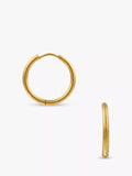 Orelia LUXE mid size gold hoop earrings, imported from the UK