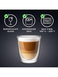 Bialetti double walled coffee glasses 200ml clear, imported from the UK