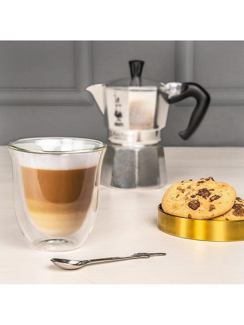 Bialetti double walled coffee glasses 200ml clear, imported from the UK