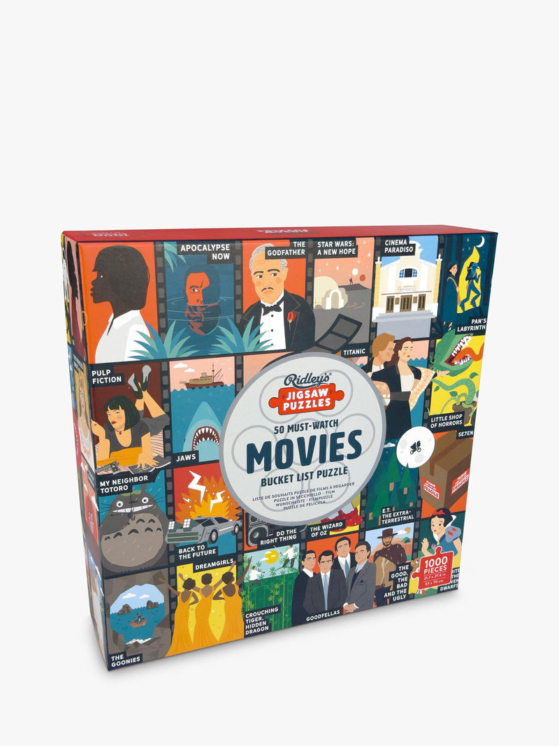 Ridley's 50 Must-Watch Movies Jigsaw Puzzle with 1000 pieces, imported from the UK