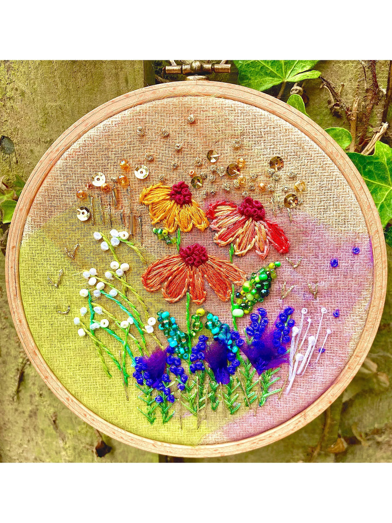 Rowandean Salvia Helenium embroidery kit, UK version