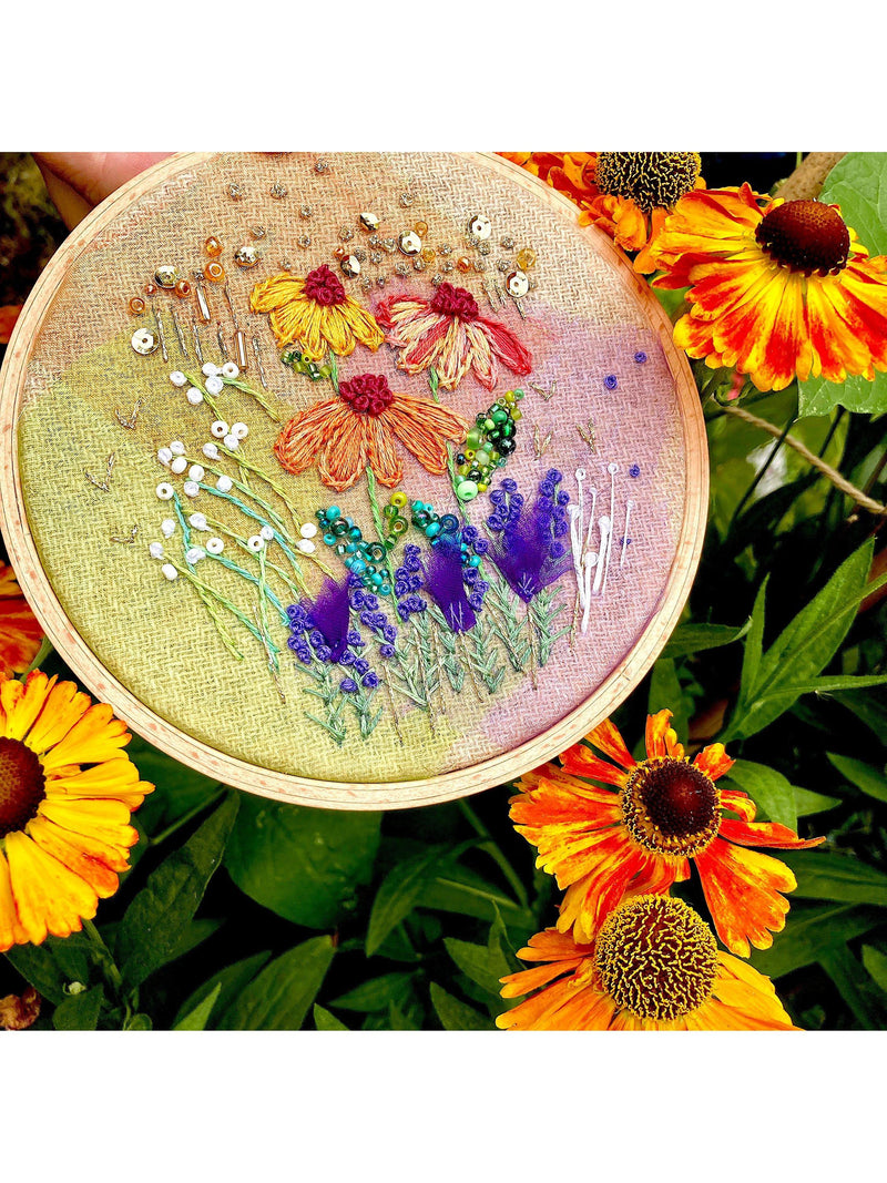 Rowandean Salvia Helenium embroidery kit, UK version