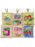 Rowandean Lavender Pockets Embroidery Kit, imported from the UK