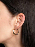 Astrid & Miyu gold dome hoop earrings 3cm - British product