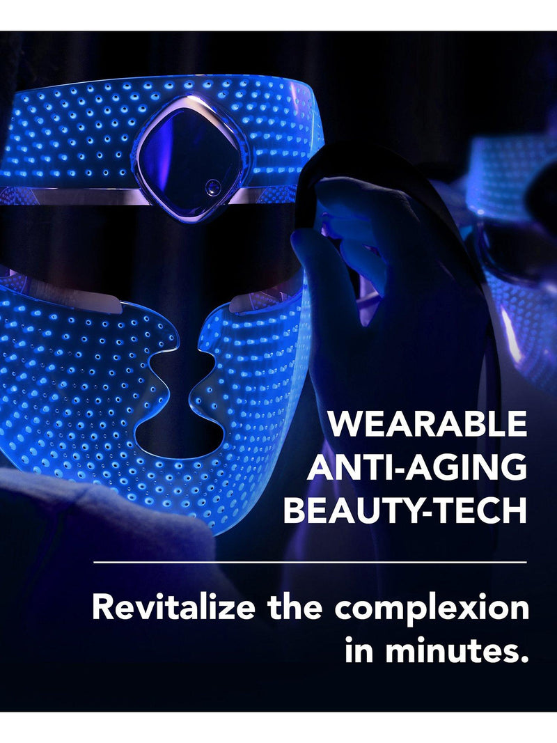 FOREO LED anti-ageing face mask with red, green, and blue light therapy - British product