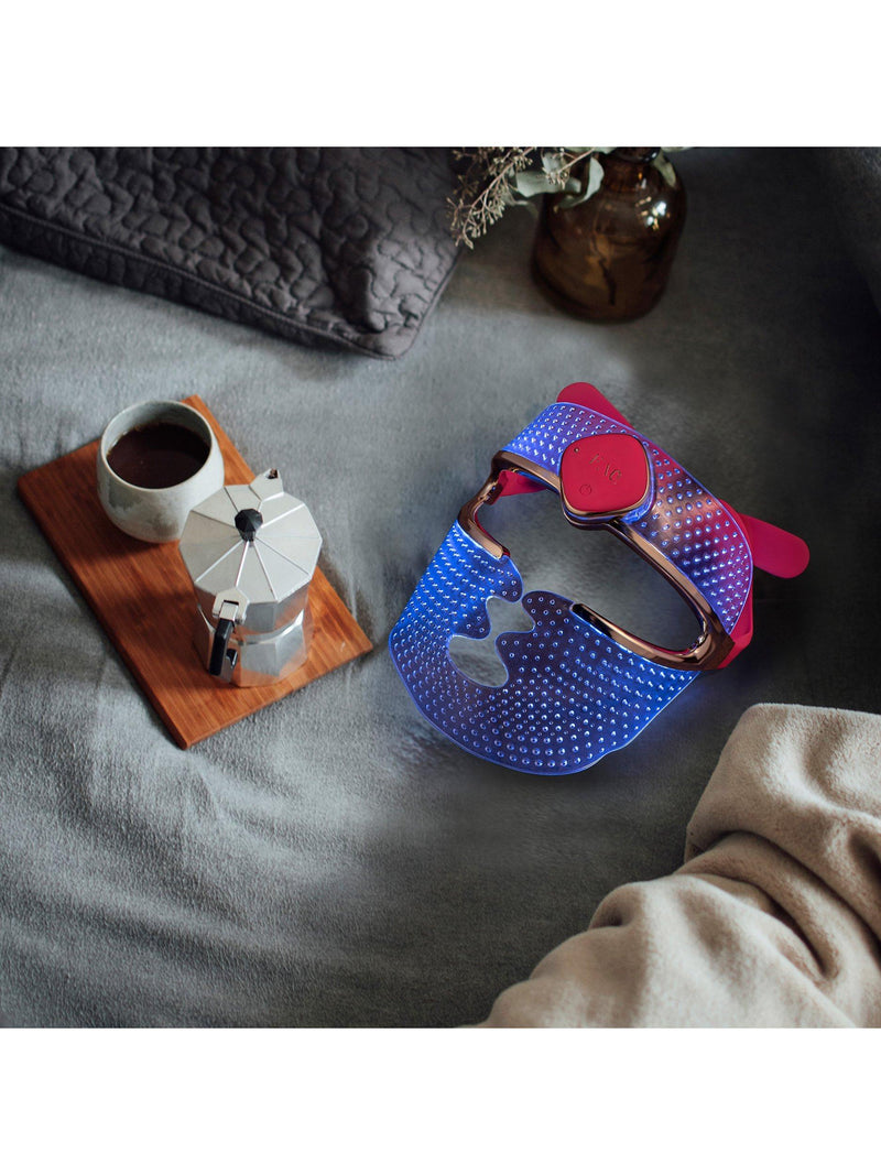 FOREO LED anti-ageing face mask with red, green, and blue light therapy - British product