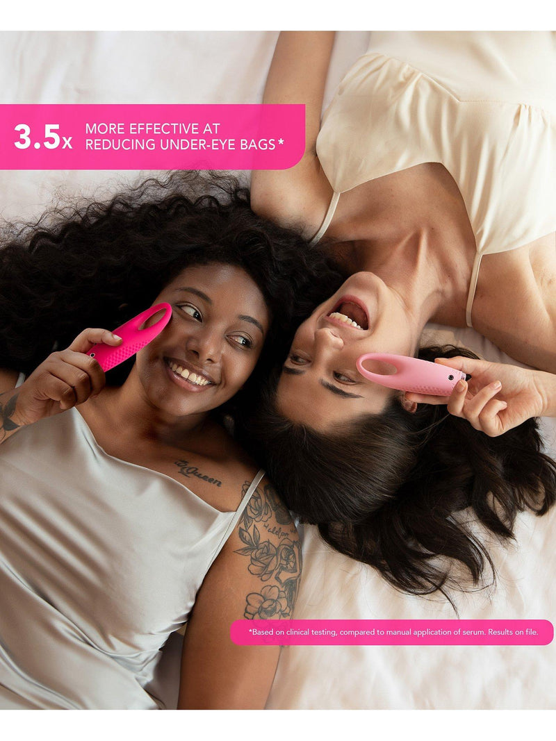 FOREO IRIS 2 eye massager in Fuchsia, imported from the UK