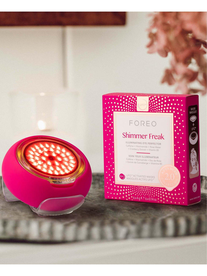 FOREO facial device with full-spectrum LED and NIR therapy in Fuchsia - British product