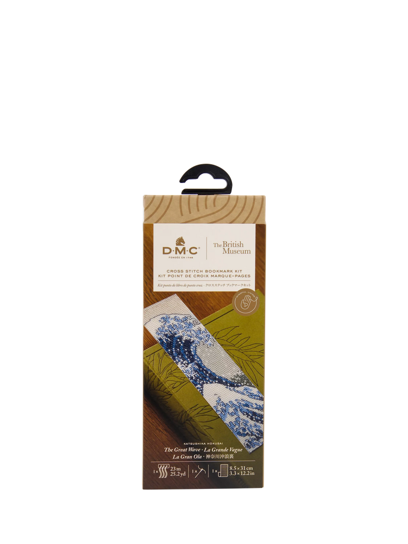 DMC The Great Wave bookmark cross stitch kit - British product