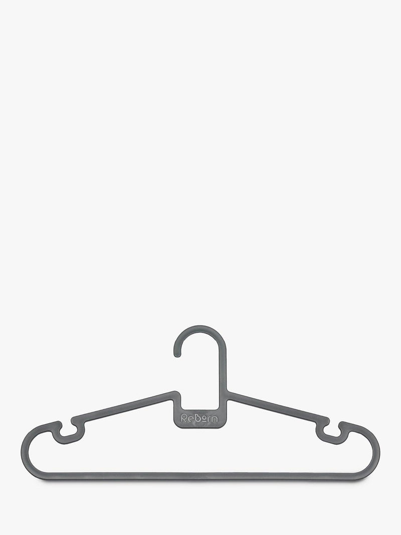 ReBorn recycled plastic clothes hangers pack of 5 grey, imported from the UK