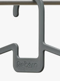 ReBorn recycled plastic clothes hangers pack of 5 grey, imported from the UK
