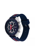 Tommy Hilfiger men's chronograph silicone strap watch navy, imported from the UK