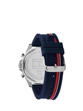 Tommy Hilfiger men's chronograph silicone strap watch navy, imported from the UK