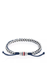 John Lewis Tommy Hilfiger Men's Braided Bracelet, Silver/Blue (18.5-19.5cm)- Buy online at McGrocer