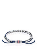 Tommy Hilfiger men's braided bracelet silver blue, imported from the UK